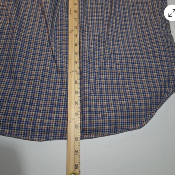 Ralph Lauren Plaid Shirt‎ Mens Large Classic Fit Blue Label Cotton Pre-Owned A4 - Picture 9 of 11
